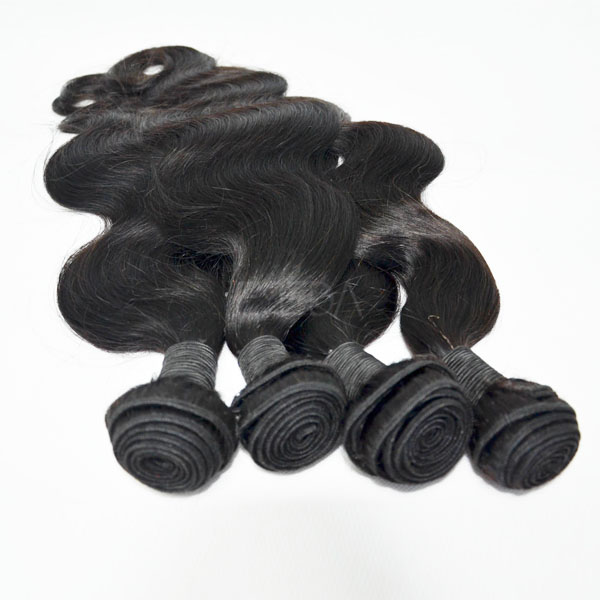 Indian temple hair virgin hair weft natural color body wave CX001